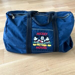 Disney VTG  Duffle Overnight Gym bag Mickey Mouse An American Original Nylon